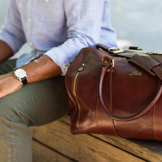 Leather Duffle Bag Floto